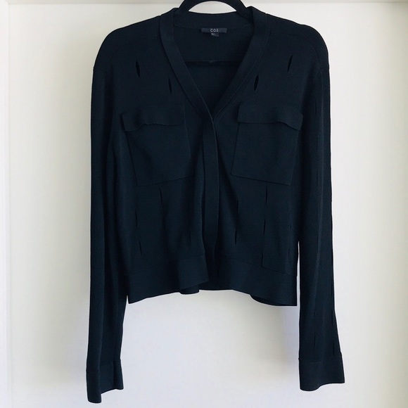 COS Sweaters - Brand New COS Perforated Cotton Blend Cardigan